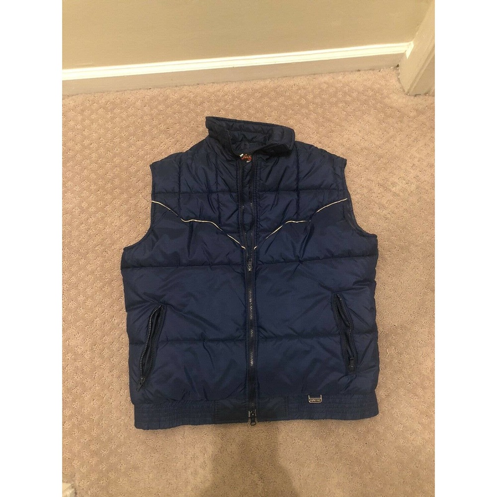 Vintage Foxfire Puffer Vest Size Large Blue